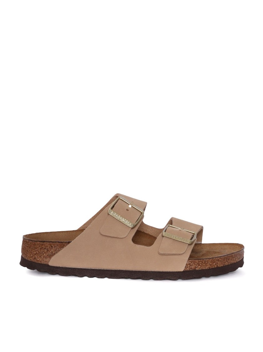 Birkenstock Sandcastle Arizona Nubuck Leather Slide Sandal