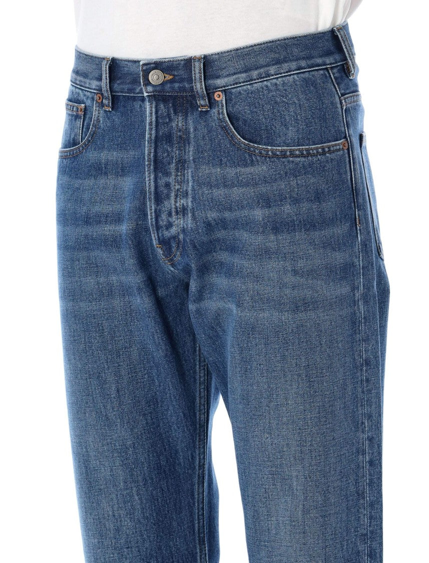 Valentino Garavani Medium Blue Denim Regular Five Pocket Jeans