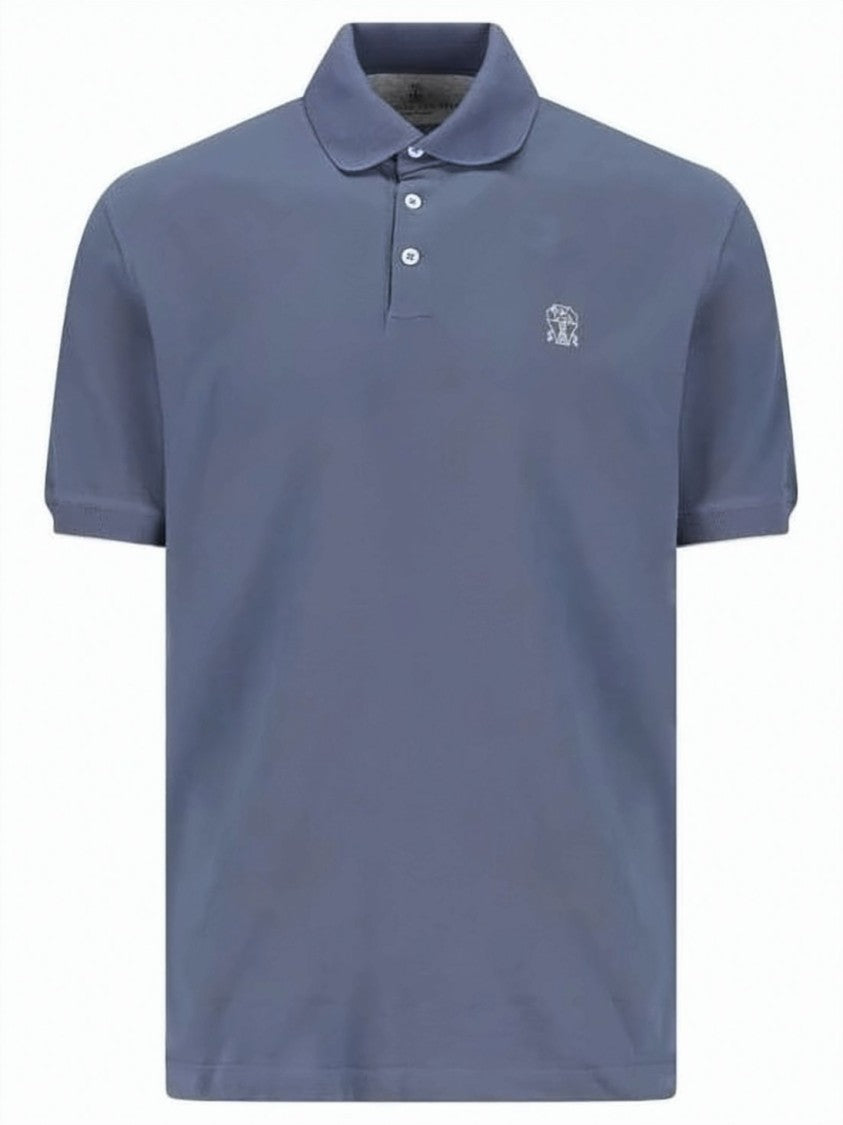 Brunello Cucinelli Pique Cotton Short-Sleeve Polo Shirt