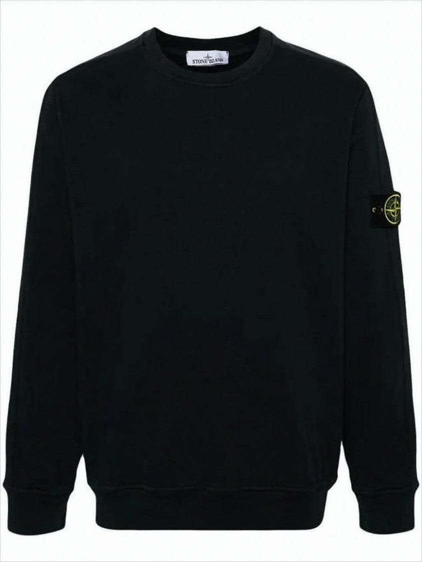 Stone Island Black Long-Sleeve Crewneck Sweatshirt