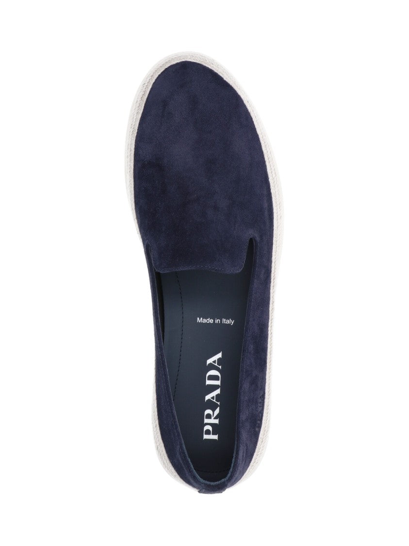 Prada Suede Espadrilles – Navy