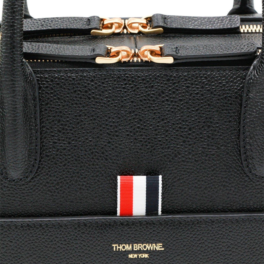 Thom Browne Black Top Handle Bag