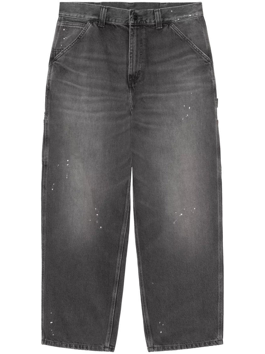 Carhartt Wip Paint Splatter Black Relaxed-Fit Trousers