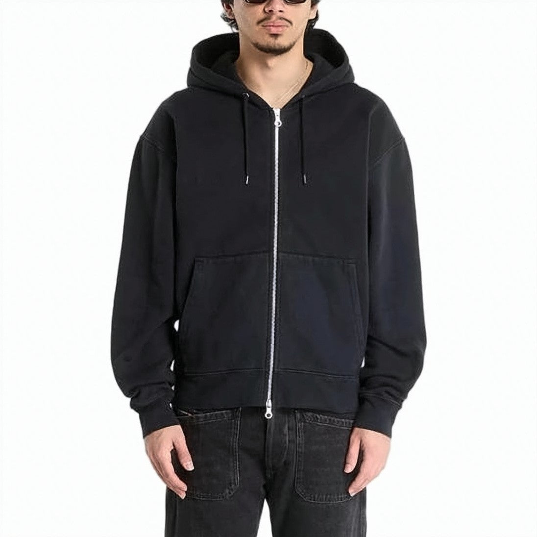 Our Legacy Relaxed-Fit Black Hoodie With Zipper