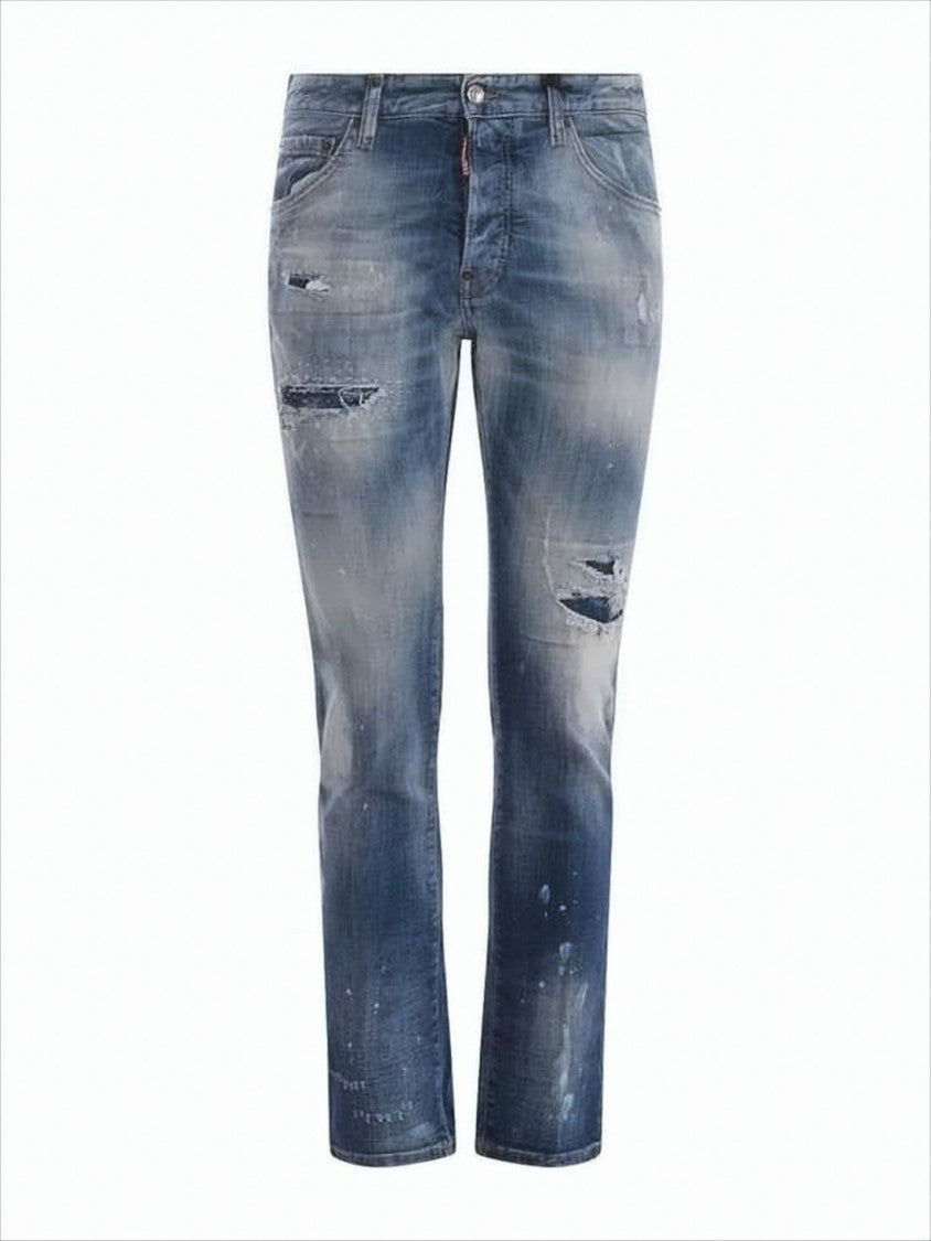 Dsquared2 Distressed Slim Fit Denim Pants