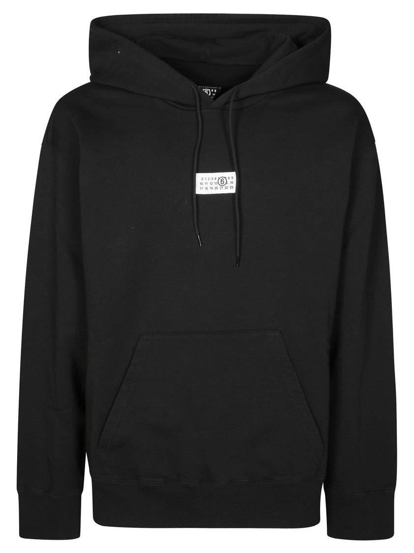 Mm6 By Maison Margiela Relaxed Fit Crew Neck Sweatshirt With Ribbed Detailing