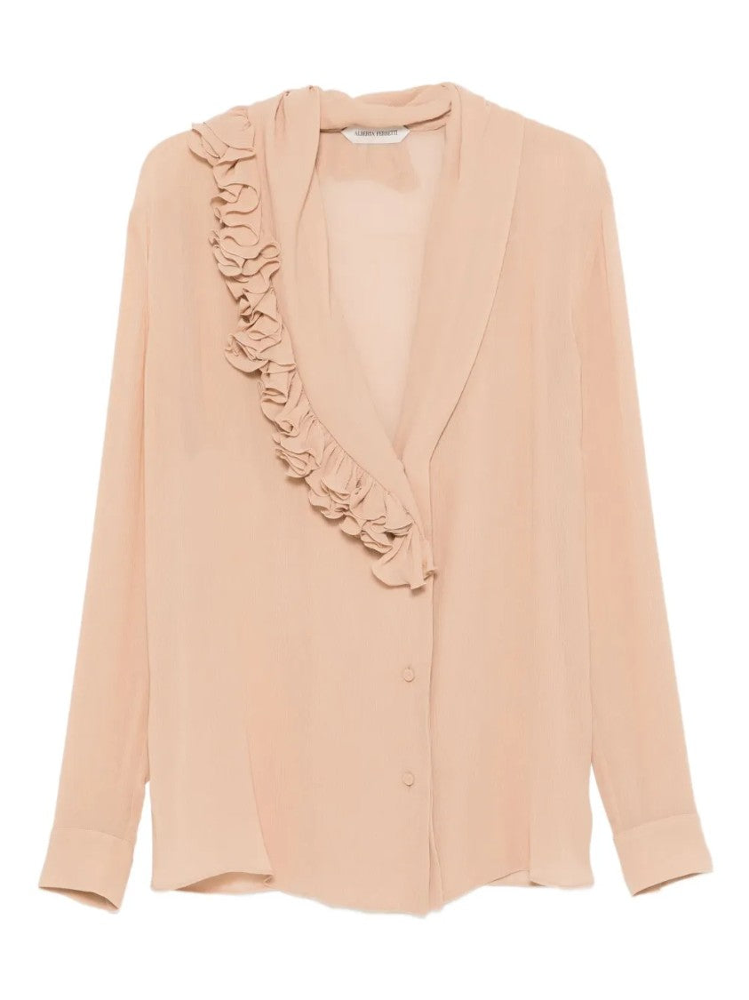 Alberta Ferretti Tailored Button-Down Shirt With Structured Collar