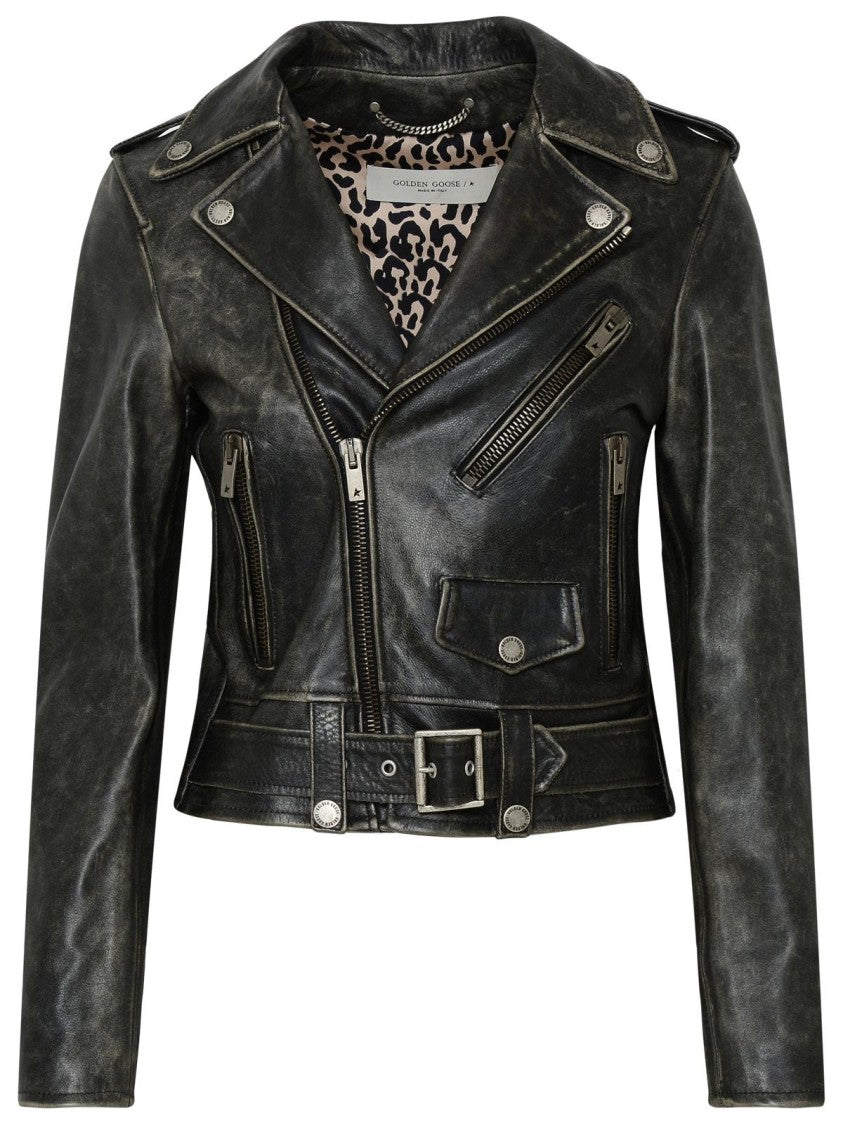 Golden Goose Short Leather Jacket