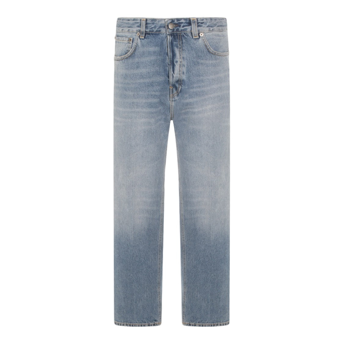 Haikure Straight-Leg Denim Jeans With Light Blue Wash