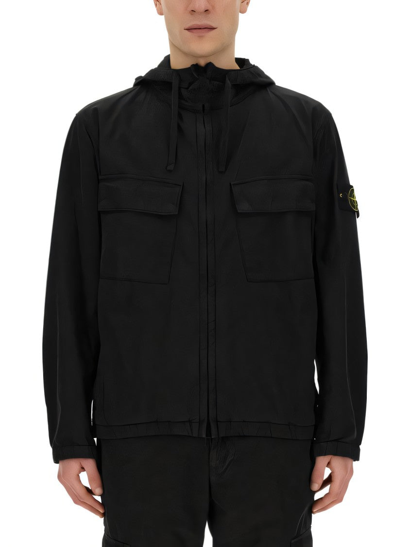 Stone Island Casual Black Hooded Jacket