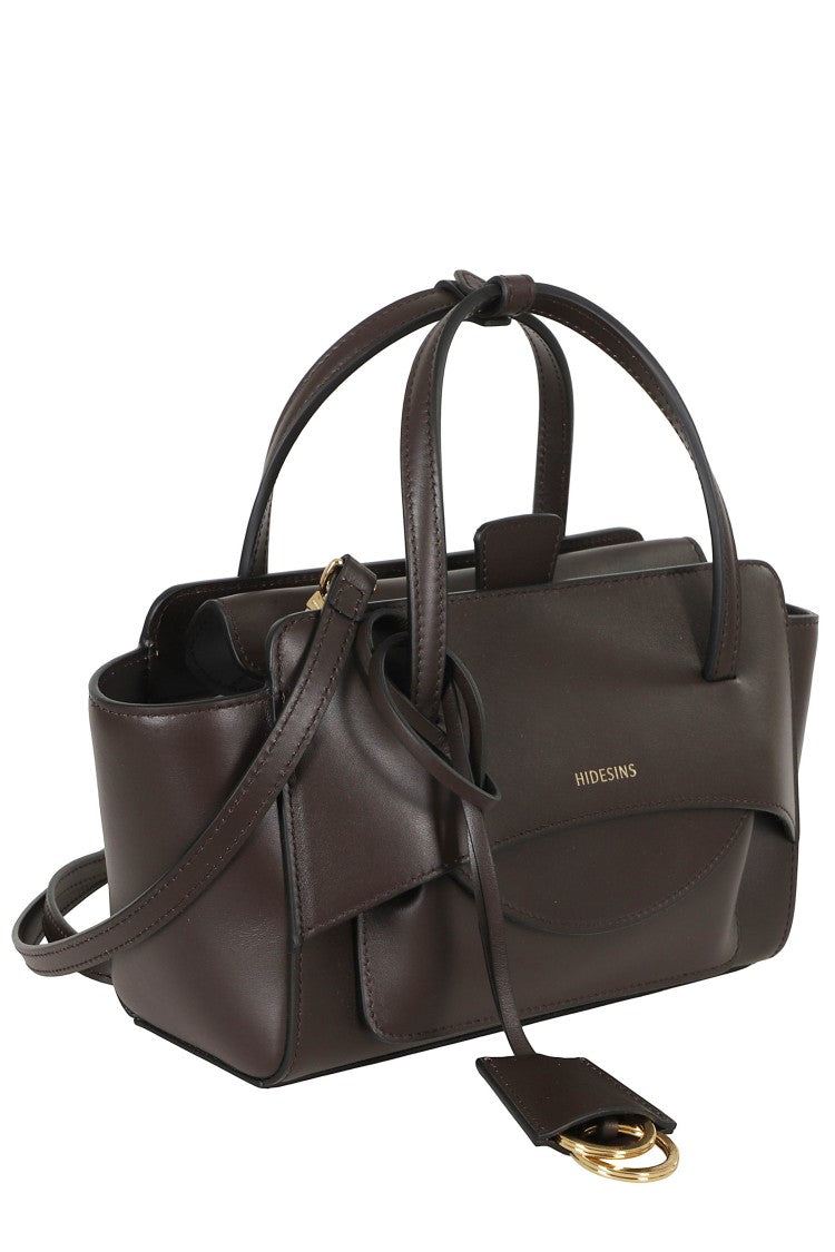 Hidesins Dark Brown Small Flap S Pocket Leather Shoulder Bag
