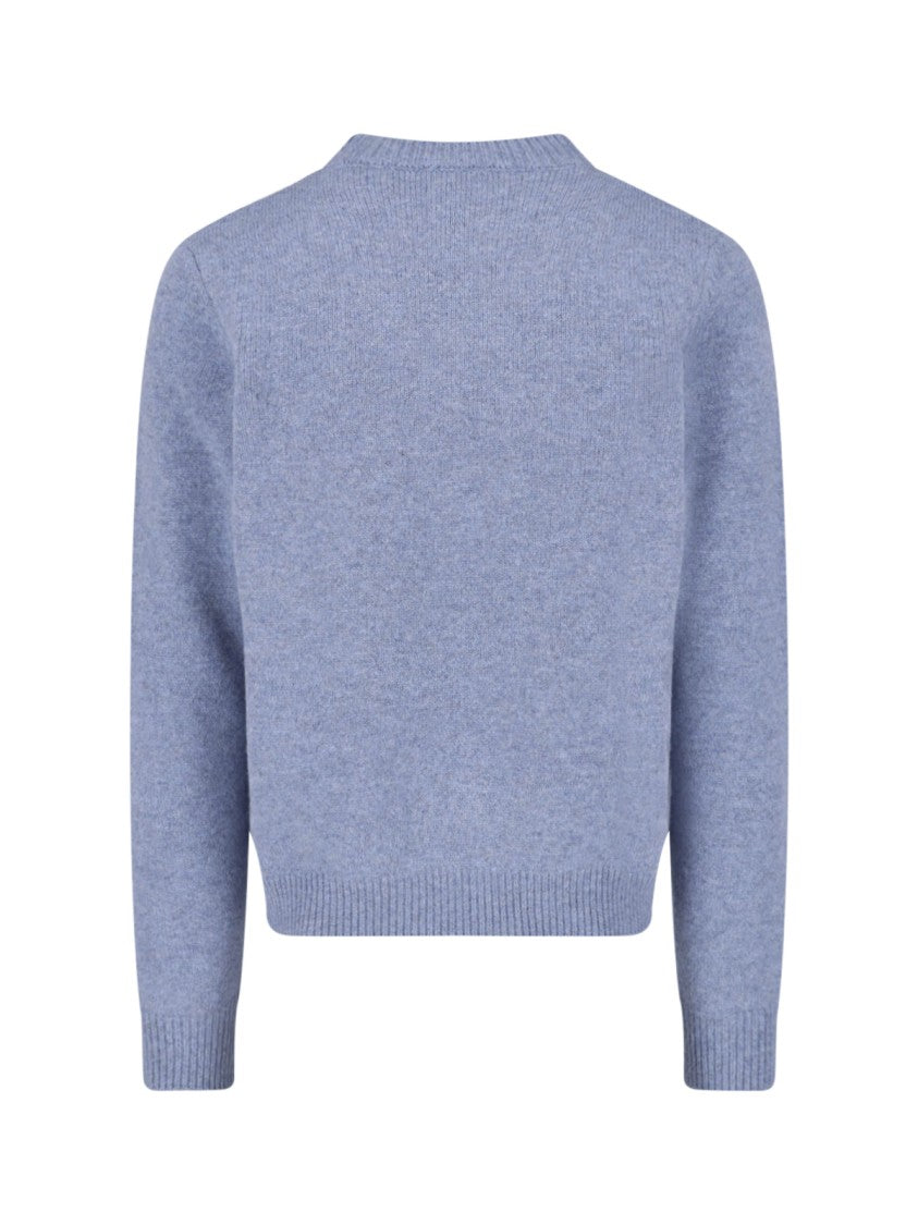 A.P.C. Cropped Fine-Knit Sweater With Crew Neckline