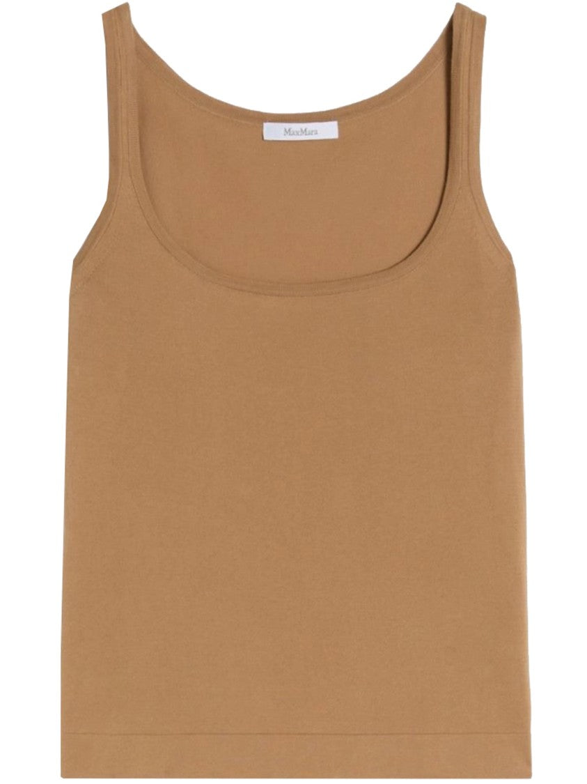 Max Mara Camel Mxpumano Scoop Neck Tank