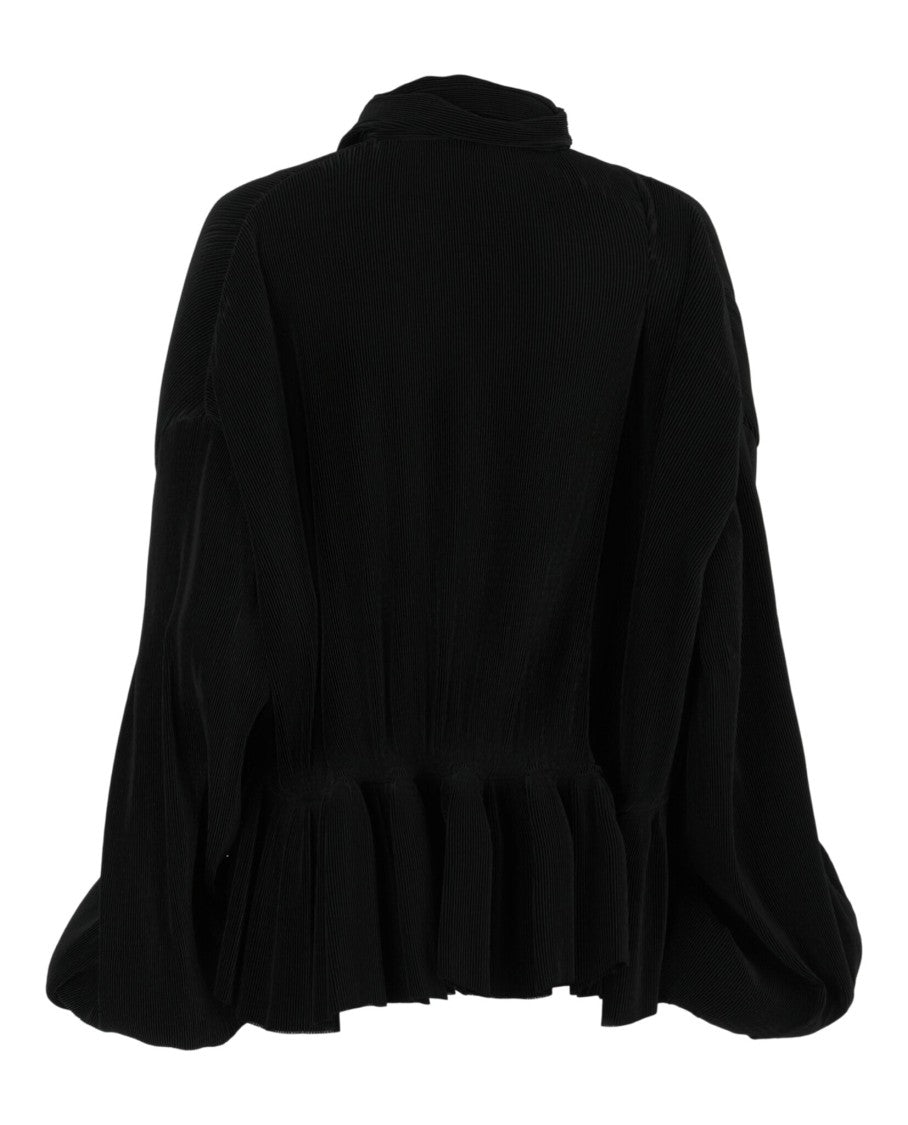 Balenciaga Oversized Accordion Pleated Blouse