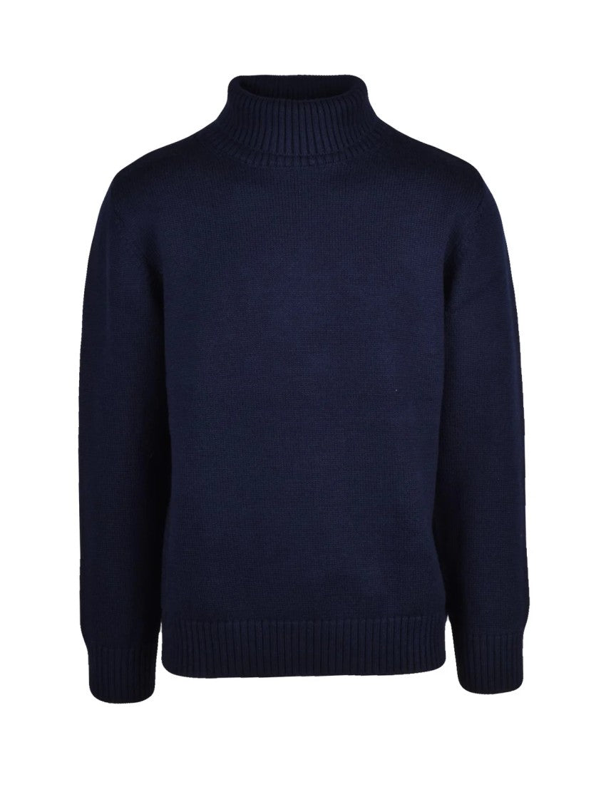 Add Extrafine Merino Wool Turtleneck Sweater With Ribbed Finishing