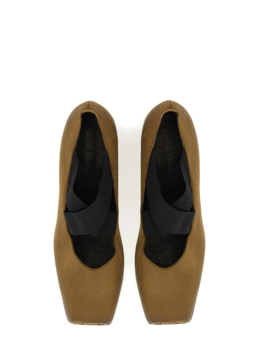 Uma Wang Brown Carbon Fiber Ballerina Shoes