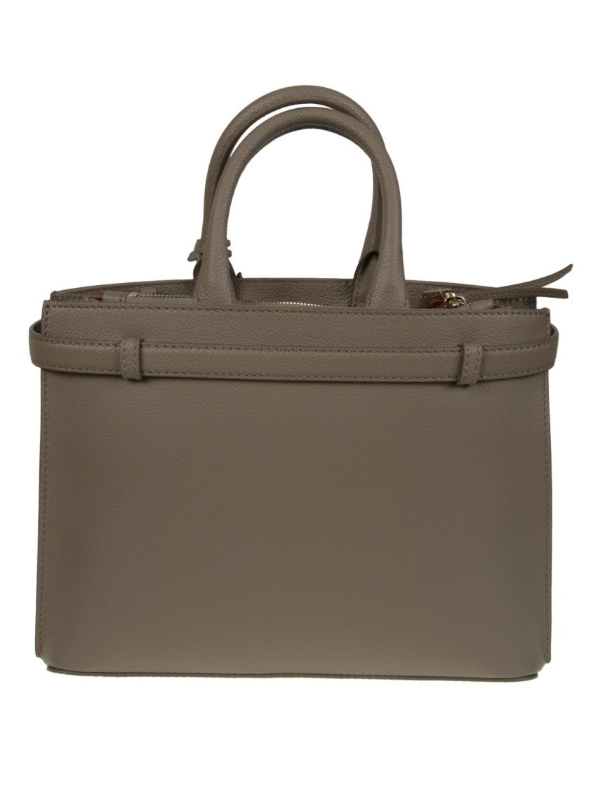 Lancel Faubour Medium Structured Leather Tote Bag