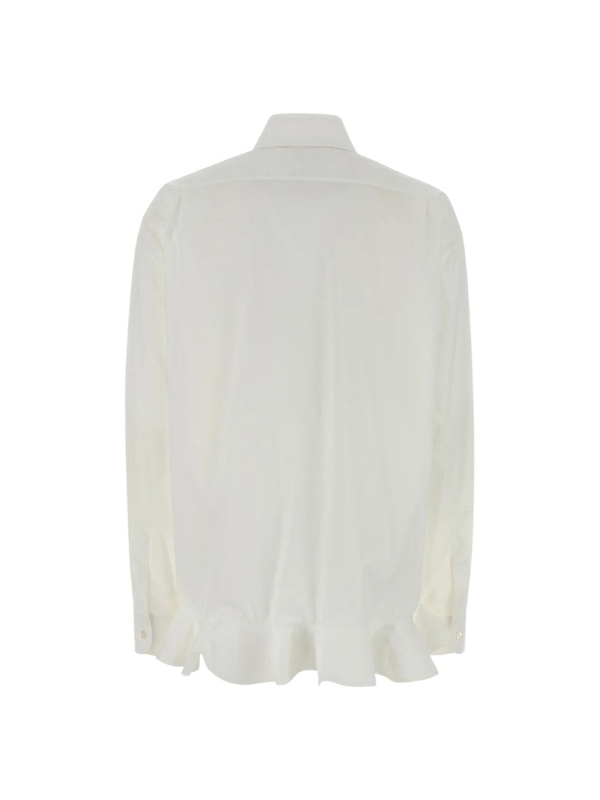 Moschino Ruffled Hem Long-Sleeve Blouse