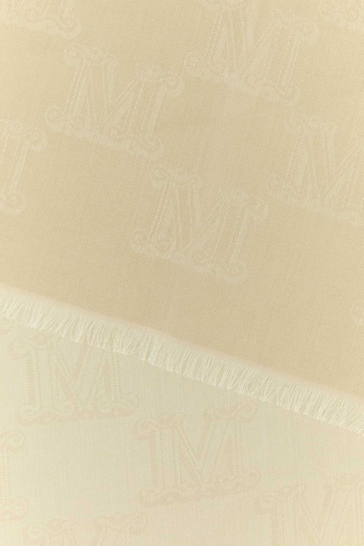 Max Mara Beige Viscose Blend Whisky Scarf