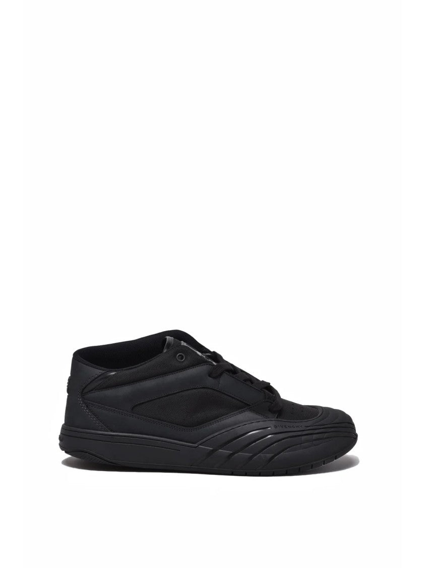 Givenchy Black Polyester-Blend Mid-Top Sneakers