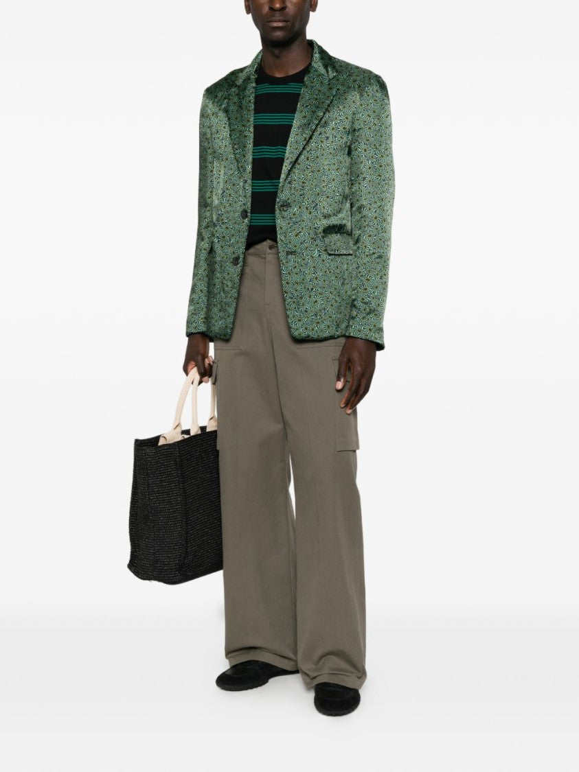 Dries Van Noten Tailored Floral Patterned Classic-Lapel Blazer