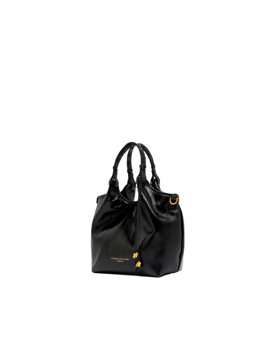 Gianni Chiarini Black Dua Leather Crossbody Bag