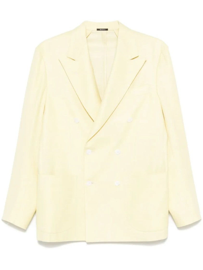 Sartorio Napoli Double-Breasted Tailored Wool Blend Jacket