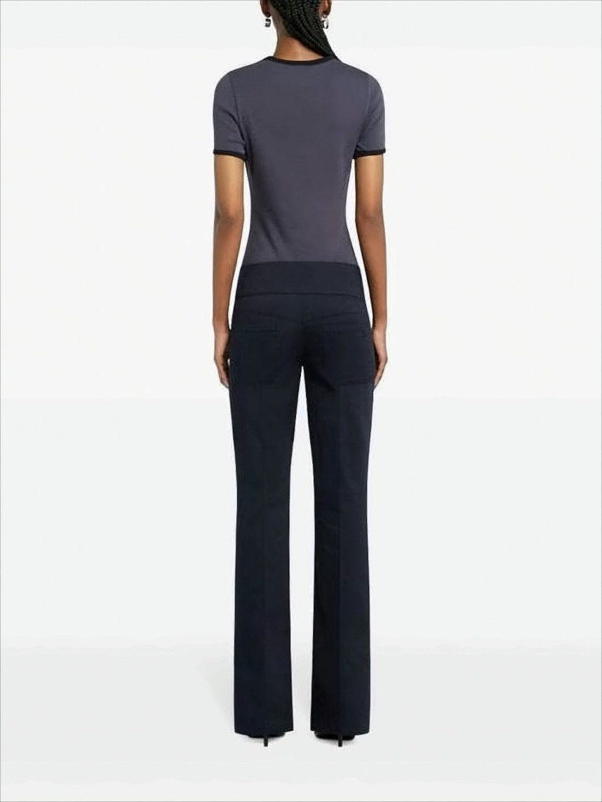 Courrèges Fitted Short-Sleeve T-Shirt With Contrasting Trim