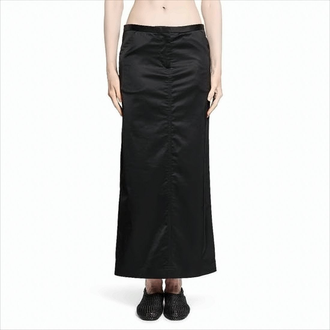 Totême Long Black Skirt With Straight Silhouette