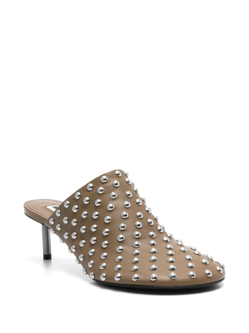 Jil Sander Pointed Toe Mule With Metallic Studs