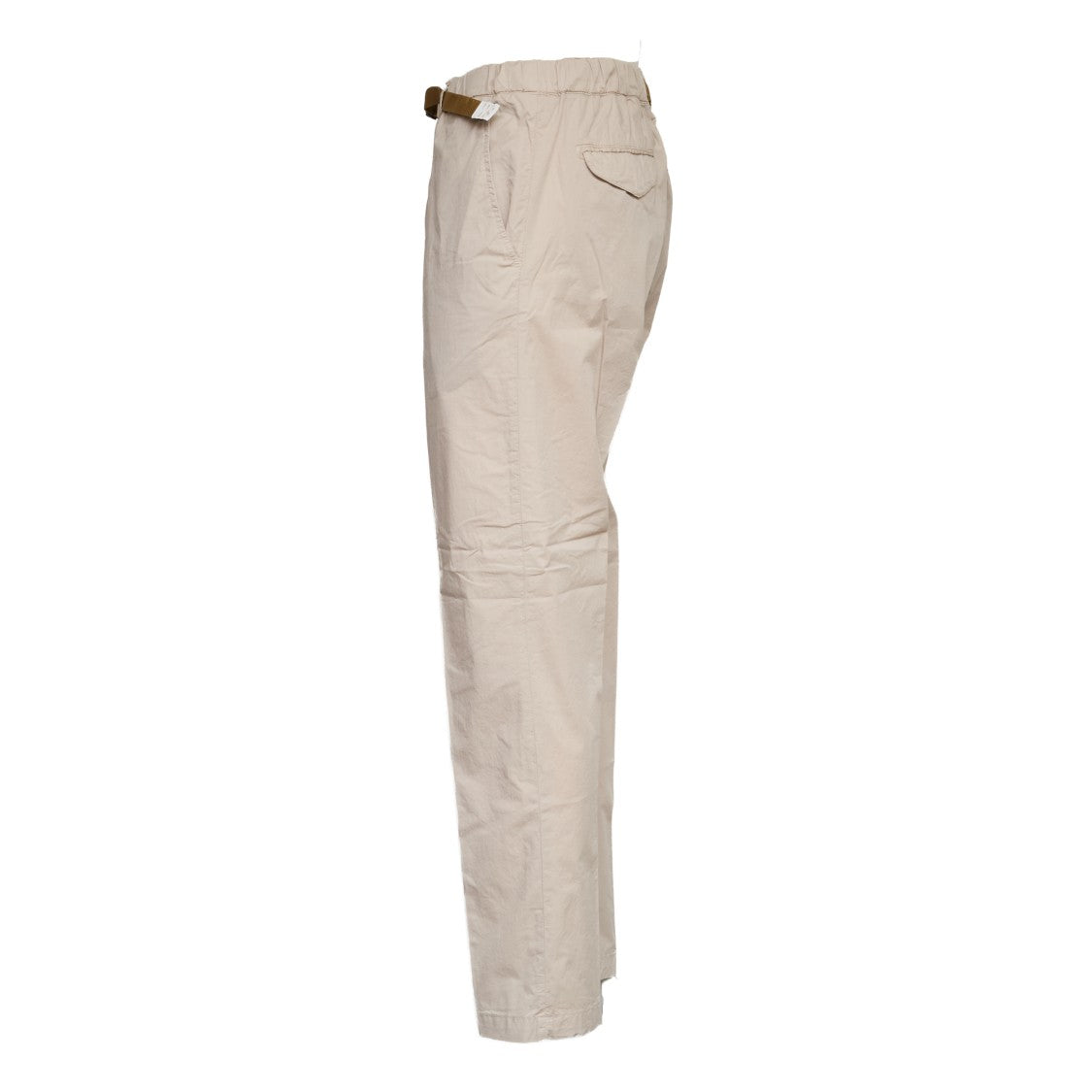 White Sand Panaché Canvas Drawstring Straight Leg Pants