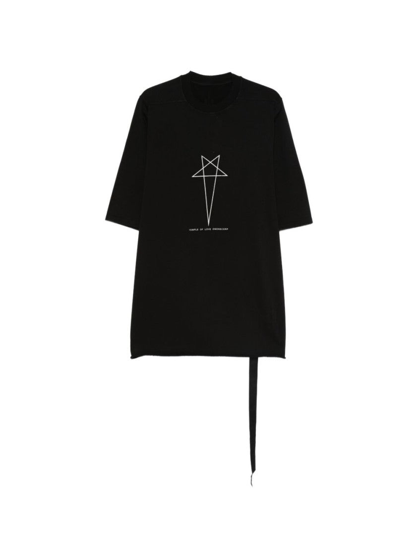 Drkshdw Crew Neck T-Shirt With Minimalist Star Print