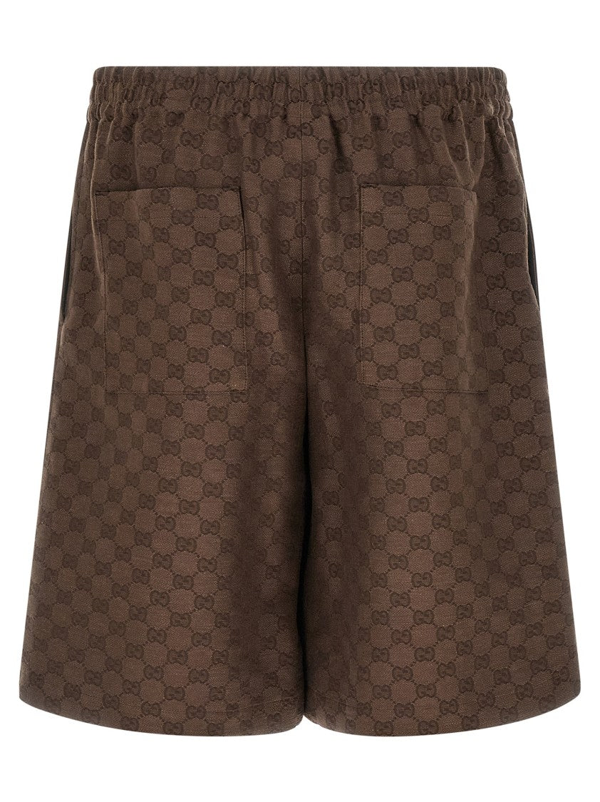 Gucci 'Gg' Canvas Bermuda Shorts