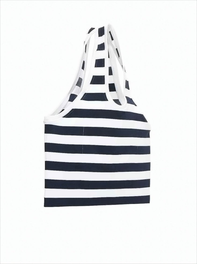 Jacquemus Rectangular Tote Bag With Bold Striped Pattern