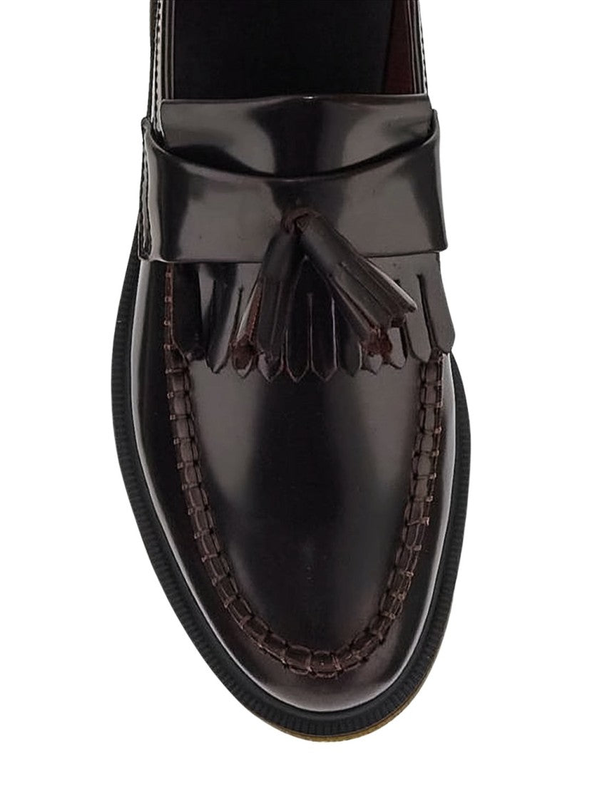 Dr. Martens Polished Leather Loafers With Fringed Detail