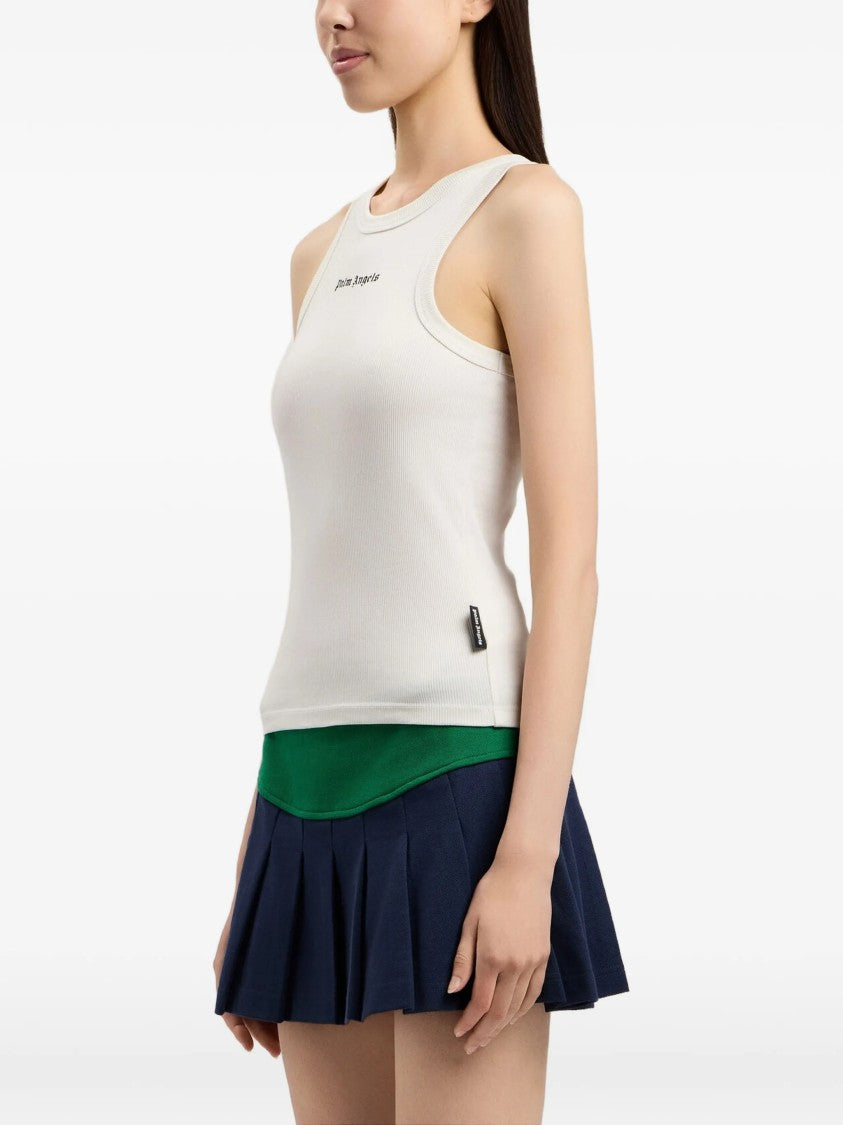 Palm Angels Classic Logo Fitted Tank Top