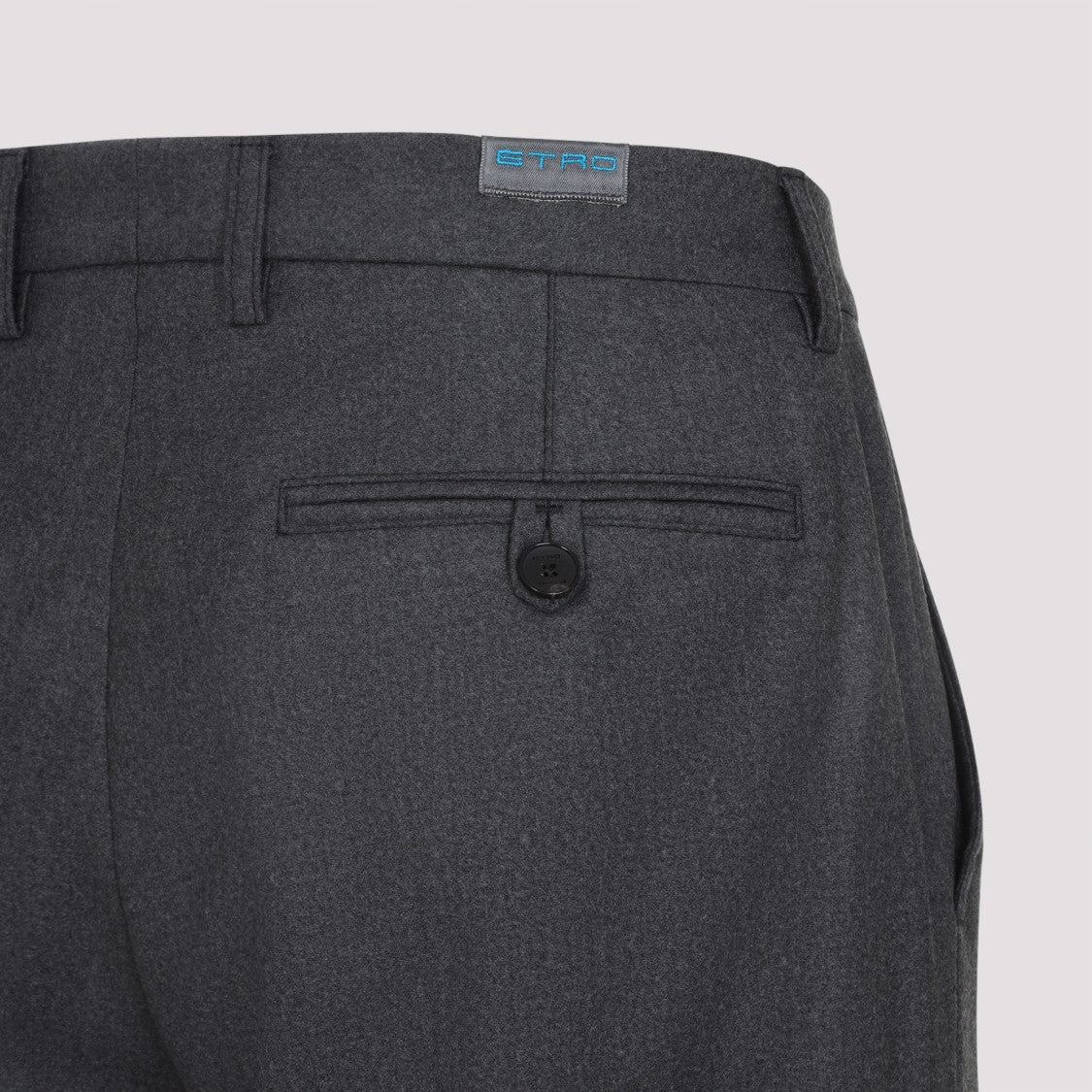 Etro Medium Grey Wool Roma Trousers
