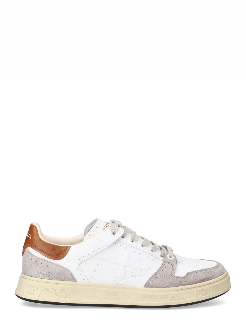 Premiata Low-Top Quinn Sneakers In White Leather