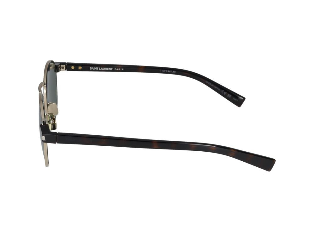 Saint Laurent Gold Gold Metal Frame Round Sunglasses