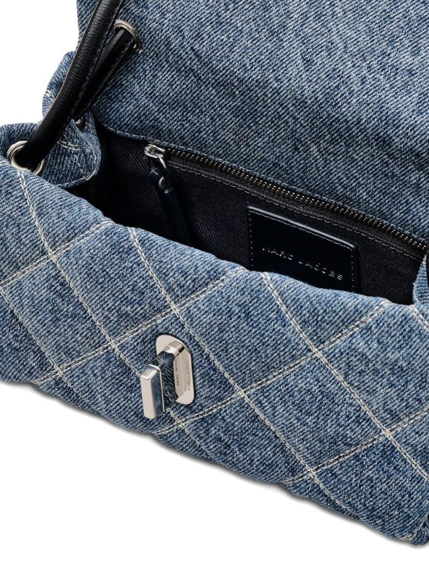 Marc Jacobs Quilted Denim Shoulder Bag With Distinctive Clasp