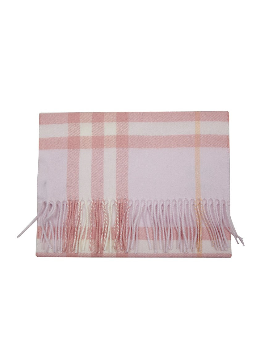 Burberry Cashmere Scarf With Classic Check Pattern And Fringed Ends