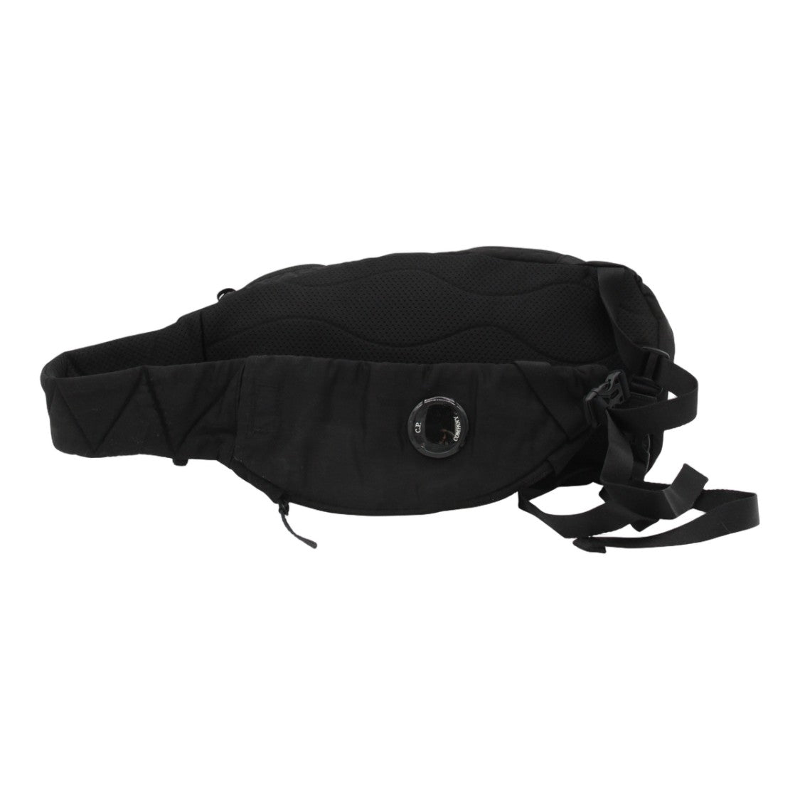 C.P. Company Rounded Black Waist Bag With Adjustable Strap