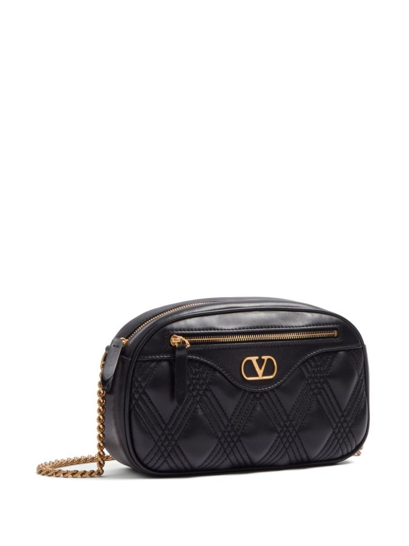 Valentino Garavani Black Quiltie 67 Shoulder Bag