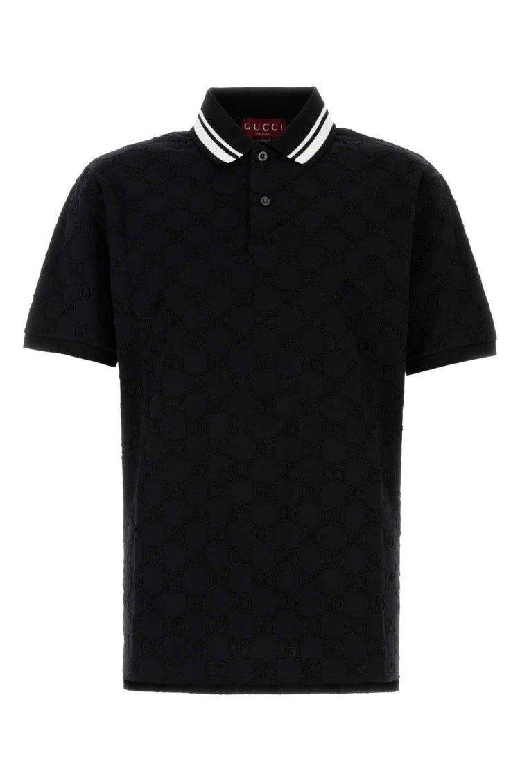 Gucci Black Stretch Piquet Polo Shirt