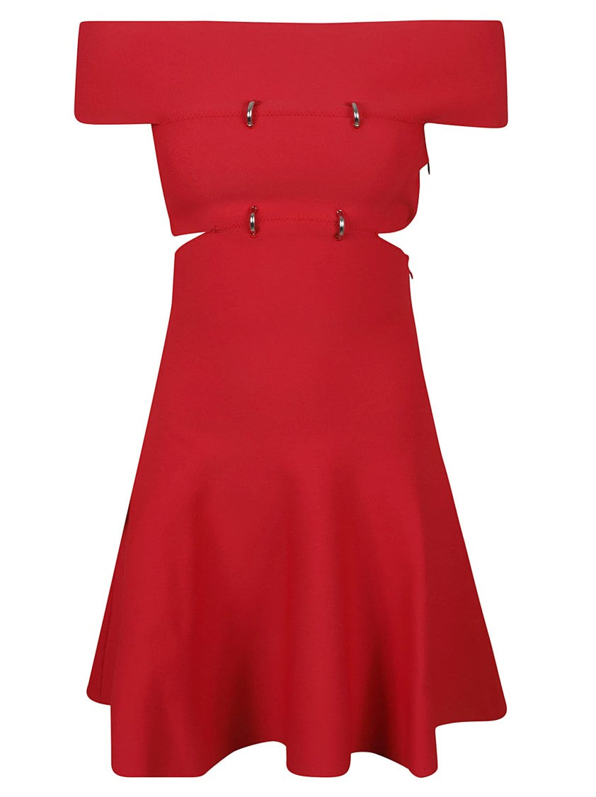 Alexander Mcqueen Off-The-Shoulder Dress With Cut-Out Details