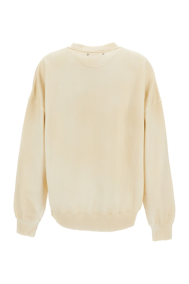 Golden Goose Boxy Fit Crewneck Sweatshirt With Vintage Treatment