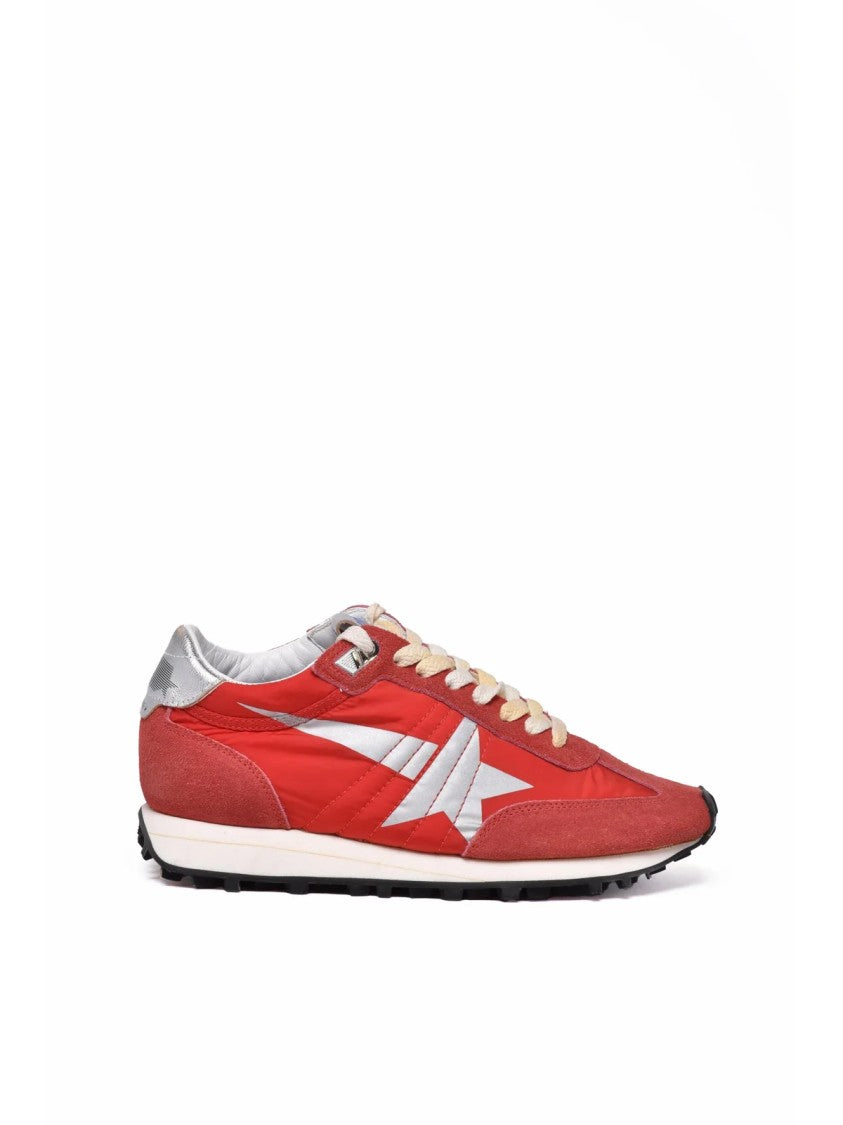 Golden Goose Red Leather-Blend Running Sneakers