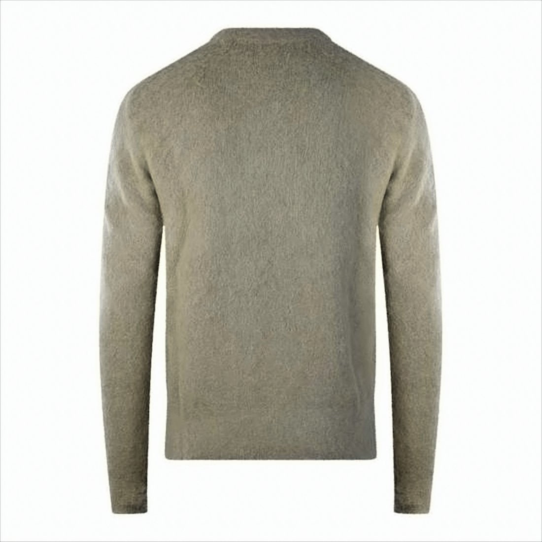Ami Soft Fuzzy Knit Sweater With Classic Crew Neckline
