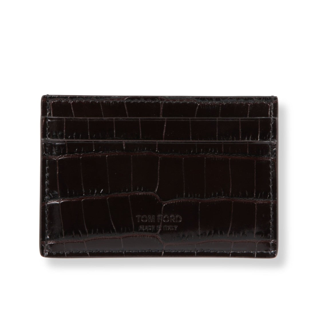Tom Ford Crocodile-Embossed Leather Cardholder With Multiple Compartments