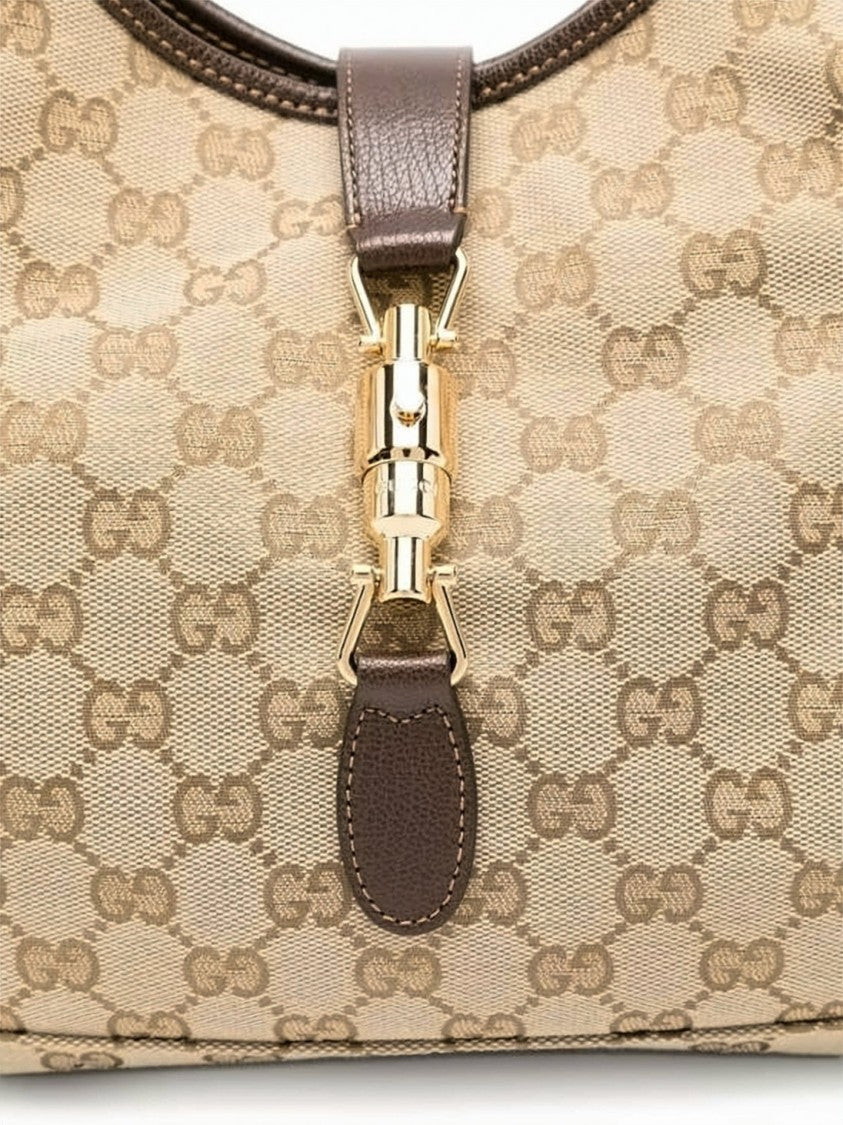 Gucci Medium Gg Canvas Tote Bag With Signature Monogram Pattern
